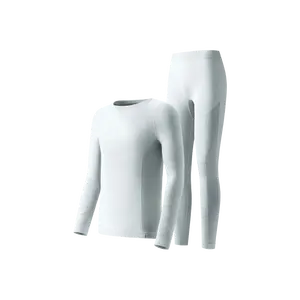 Beneunder Men's Crew Neck Long-Sleeve Heattech Thermal Underwear  Layer Set for Cold Weather 5-15° Blue Size L