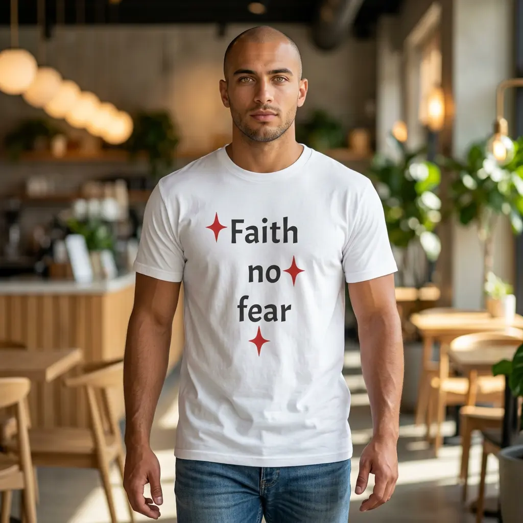 Faith Not Fear tee | Inspirational faith typography shirt