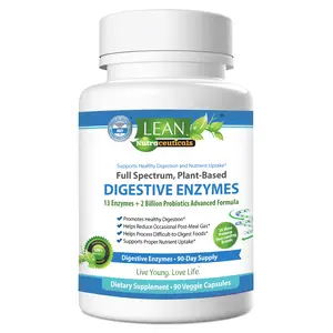Digestive Enzymes with Probiotics, 90 Day Gut Health Supplement for Women and Men, Help Bloating Gas Constipation for Adults, Immune Support Super Keto Fodzyme Pills with Acidophilus, 90 Capsules Fitness Edible