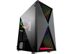 Bgears b-BlackWidow RGB Black Black ATX Tower Computer Case Bgears b-BlackWidow RGB Black Black ATX Tower Computer Case