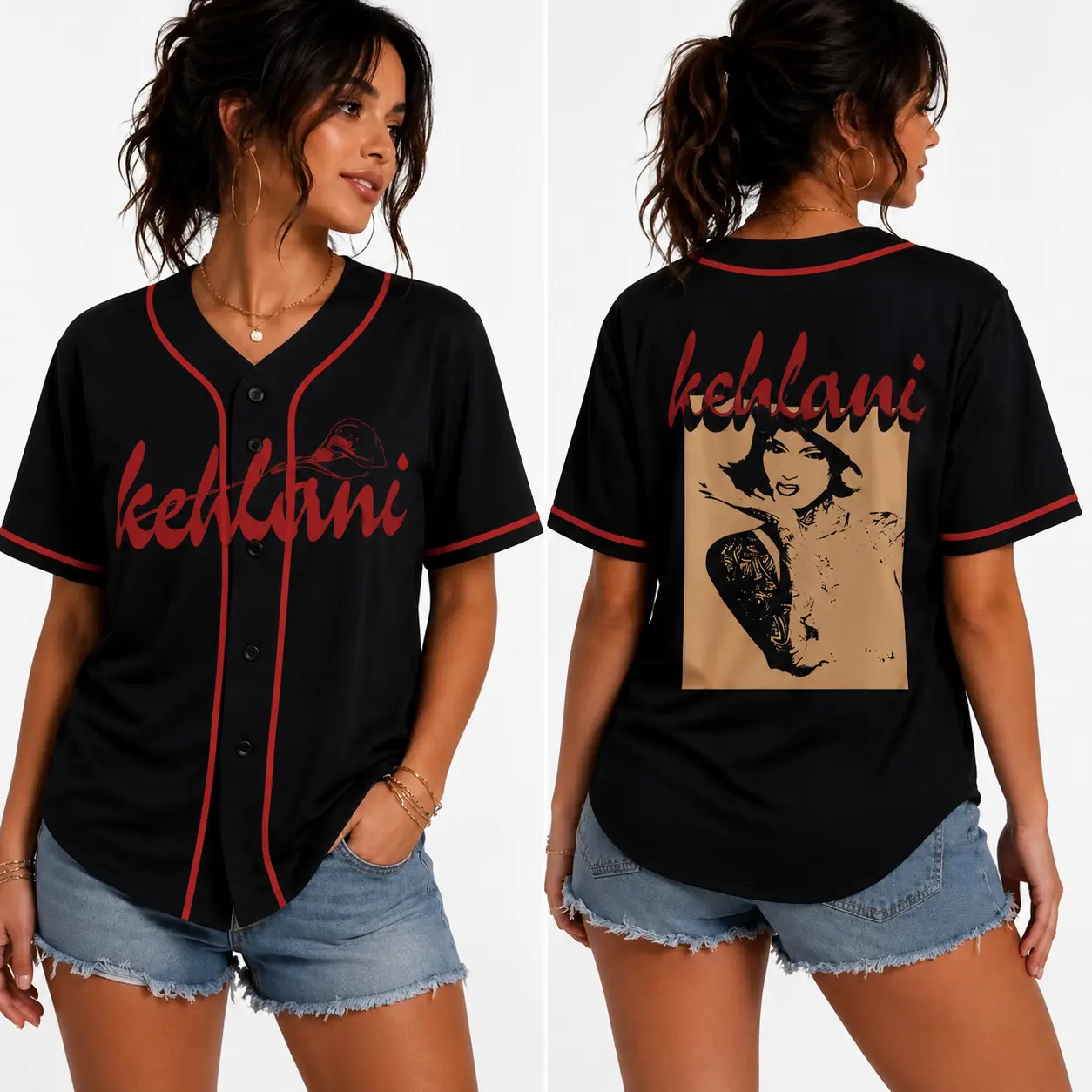 Vintage Music Inspired Graphic #Kehlani26 Baseball Jersey | Music Graphic Baseball Jersey 2026