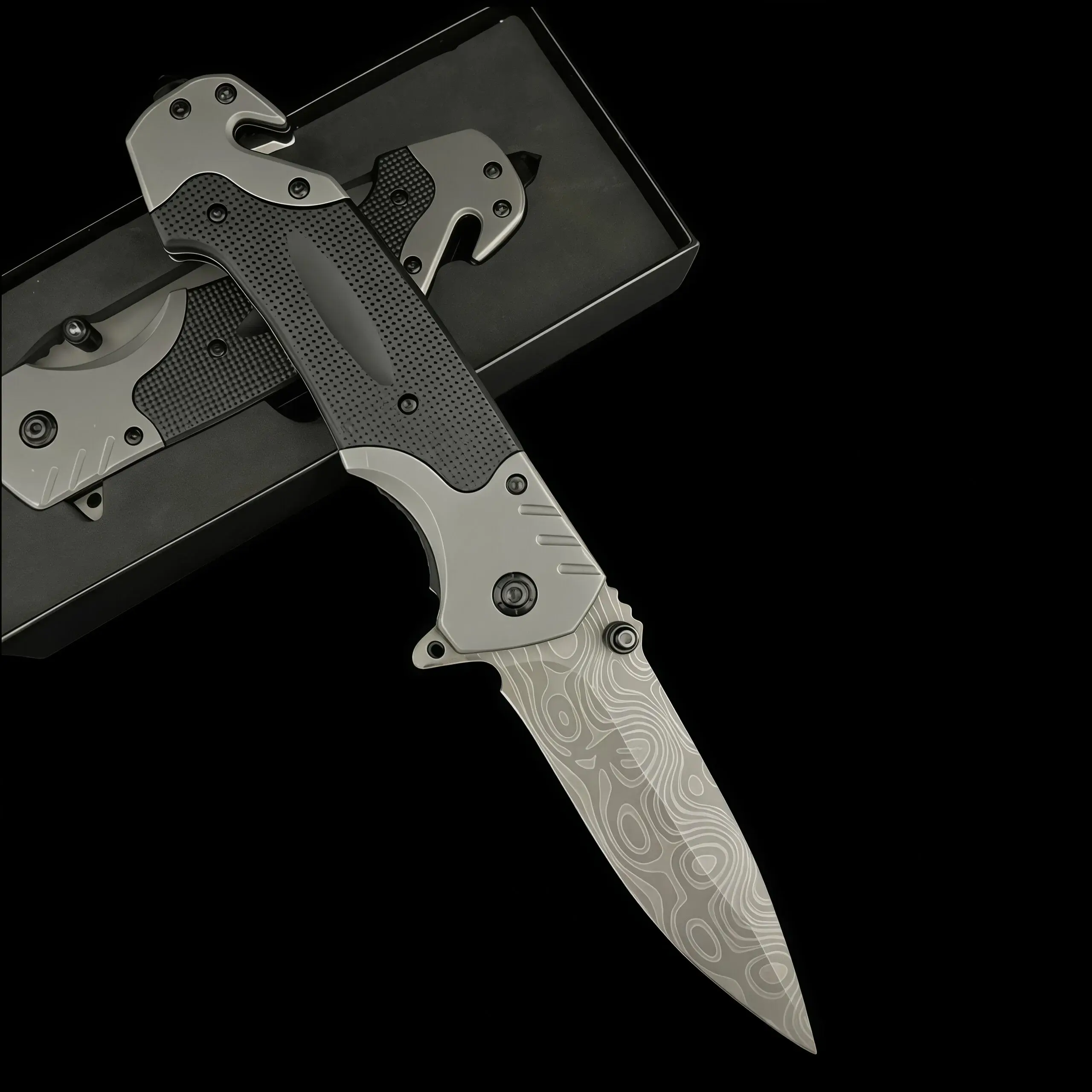 Adults’ Compact Folding Stainless Steel Metal Multifunctional Tool - EDC Survival Hand Tool with Multi-Use Knives for Hiking, Camping, Folding Multitool, Outdoor Survival Tools