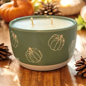 Green Pumpkin Fall Candle