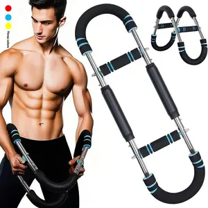 Arm Trainer,Twister Arm Trainer Adjustable Strength & Power Twister Bar for Chest & Arm Strength Training Workout, Portable Home Gym Fitness Equipment for Men, Ideal Upper Body Workout Machine with Shoulder Muscle Training and Spring Resistance summervibe