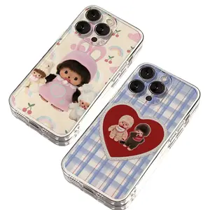 Cute M-Monchhichis Phone Cases For iPhone 17 16 15 14 13 12 11 Promax Pro Air Plus Transparent Soft Cover