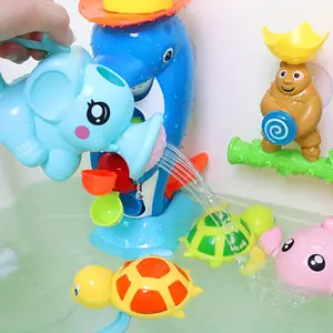 Newborn baby elephant-shaped bath watering can, a fun baby bath toy, and part of a baby bath product set, perfect for holiday water parties.