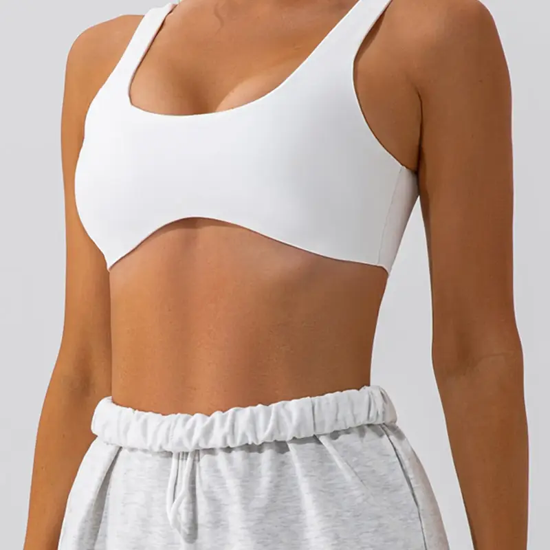 Women's Solid Wireless Stretch Sports Bra, Fitness Bra, Training Bra, Sporty Breathable Comfortable Bra, Ladies Sportswear for Indoor Outdoor Wear, Valentine's Day Gift for Girl, Running Workout Bras
