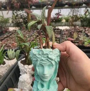 Goddess/Mother Nature Concrete Planter