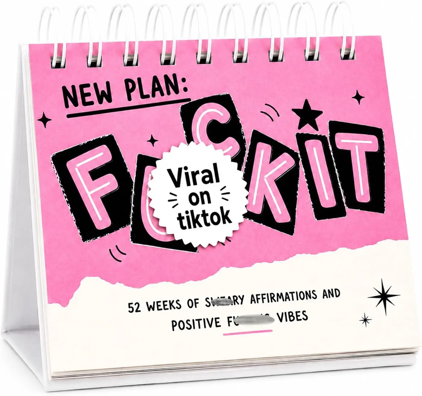 2026 Funny 365-Page Bold Sass Flip Desk Calendar, Gag Daily Affirmations for Women, Office Stationery Gift for Coworkers/Friends, 365 Pages, Flip Calendar