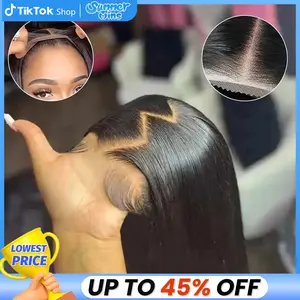 Bling Hair Wear and Go Glueless Human Hair Wigs Pre-cut Lace 7x5 Body Wave/Straight/Deep Wave Human Hair Wigs For Women Ready To Wear