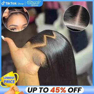Bling Hair Wear and Go Glueless Human Hair Wigs Pre-cut Lace 7x5 Body Wave/Straight/Deep Wave Human Hair Wigs For Women Ready To Wear