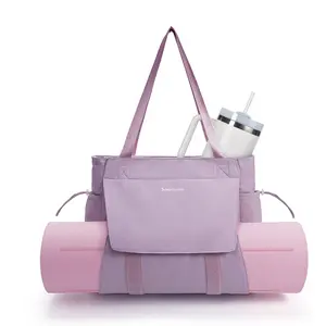 Sportsnew Yoga Mat Bag Tote Yoga Gym Bags For Women Men with Waterproof Wet Pocket & Hook-and-loop, Quick Access Storage Yoga Mat Bag Carrier