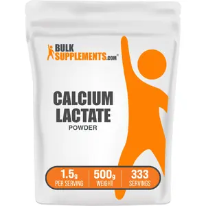 BulkSupplements - Calcium Lactate Powder - Healthcare Dietary Supplement - 100g-1kg - 1.5g Per Serving