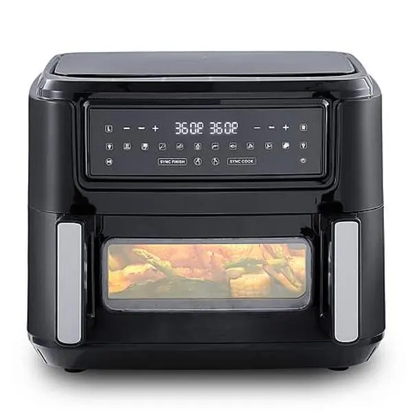 Elite Cuisine 10.5L Digital Dual Zone Air Fryer SYNC Technology/Drawer