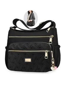 High-Quality Large Designer Heart Buckle Zipper Multi-Pocket Women's Shoulder Crossbody Bag, Work Shopping Party Casual Sling Backpack, Fashionable Crossbody Bag, Crossbody Purses