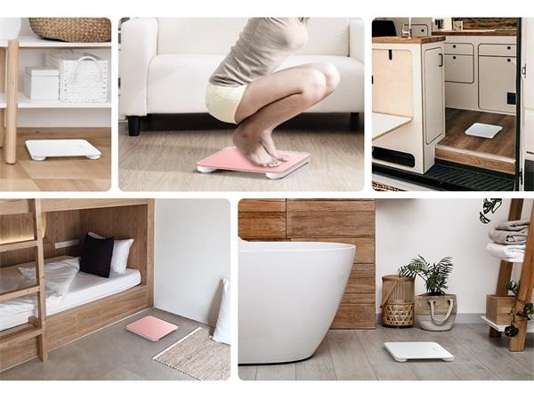 OVUTEK Bathroom Scale for Body Weight, Highly Accurate Digital Weighing Machine for People, Upgraded Batteries Included, Compact Size, LED Display, High Standards Sturdy Tempered Glass, 400lb, White