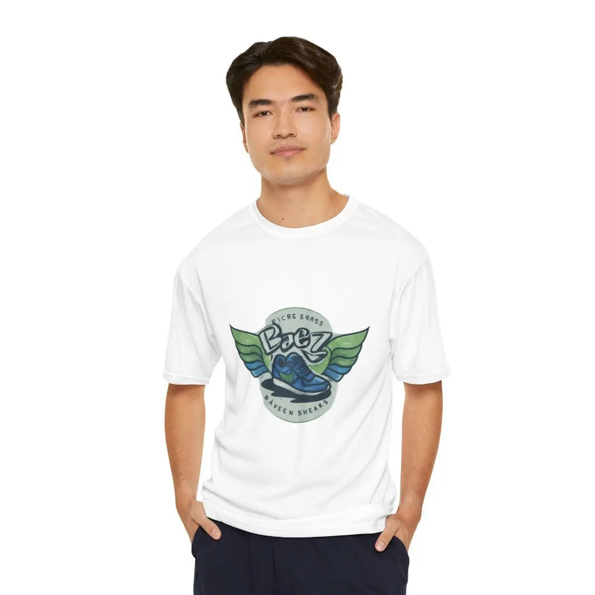 Men's Performance Short-Sleeve Round Neck Graphic Casual T-Shirt with QR Code, Menswear Top by Hollister