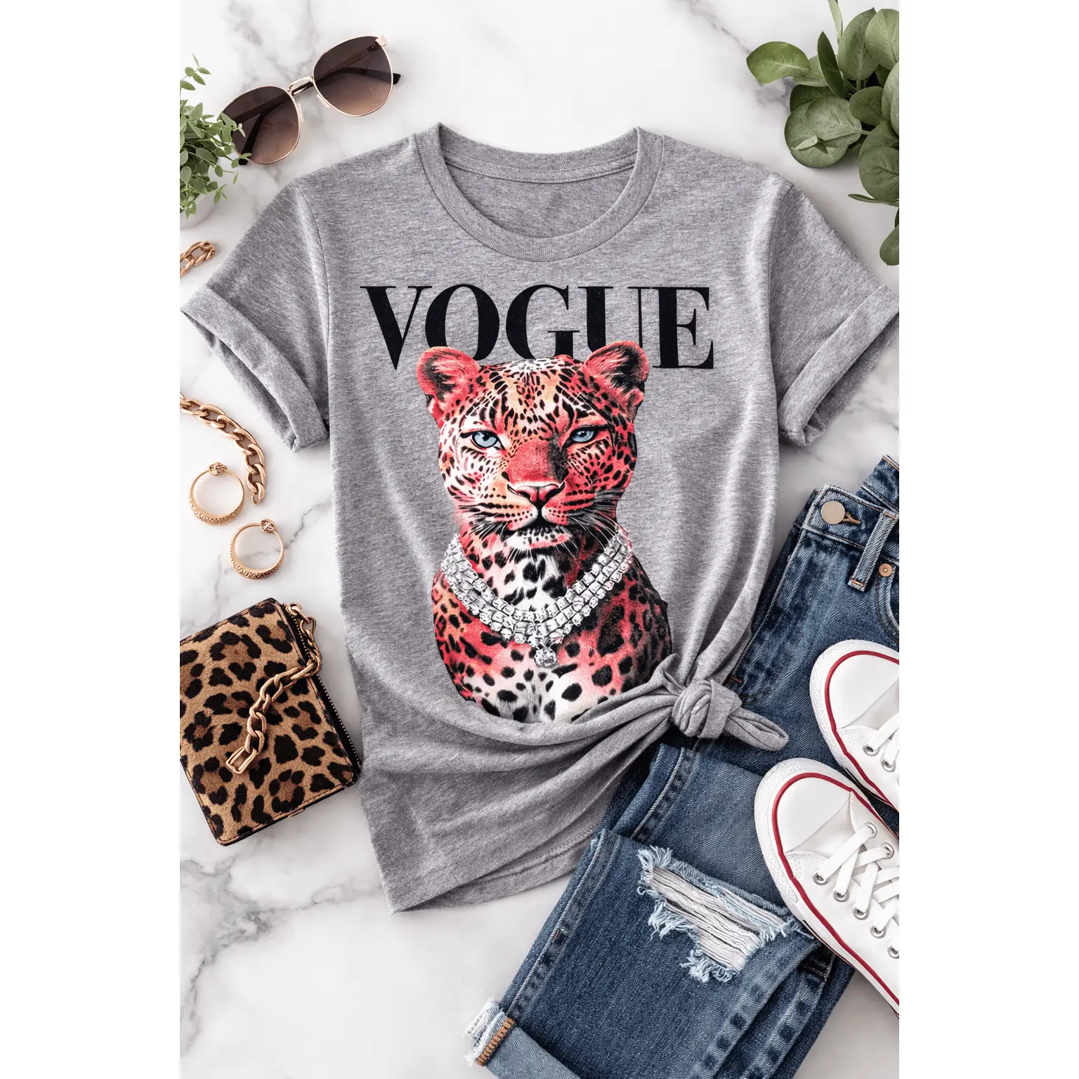 Plus/Reg Short Sleeve "Vogue" Graphic Tee