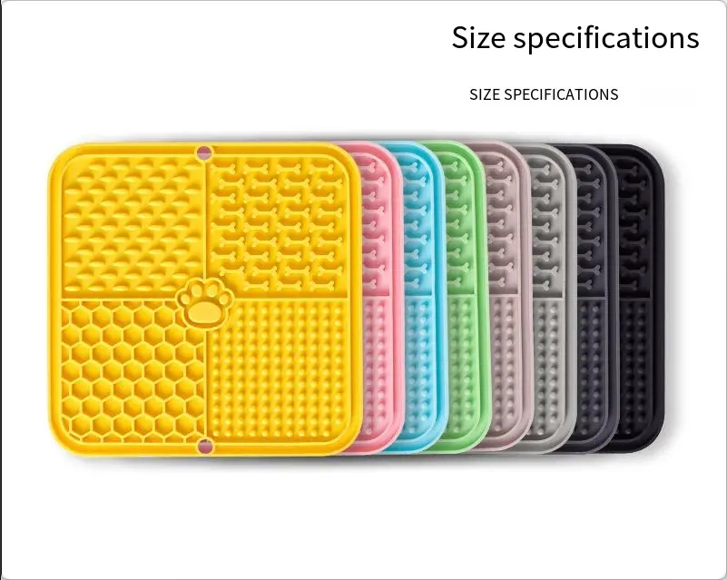 [Slow Feeder Lick Mat] Food-Grade Silicone Pet Slow Eating Pad with Suction Cup, Honeycomb Design for Anti-Gulping Feeding of Dogs & Cats