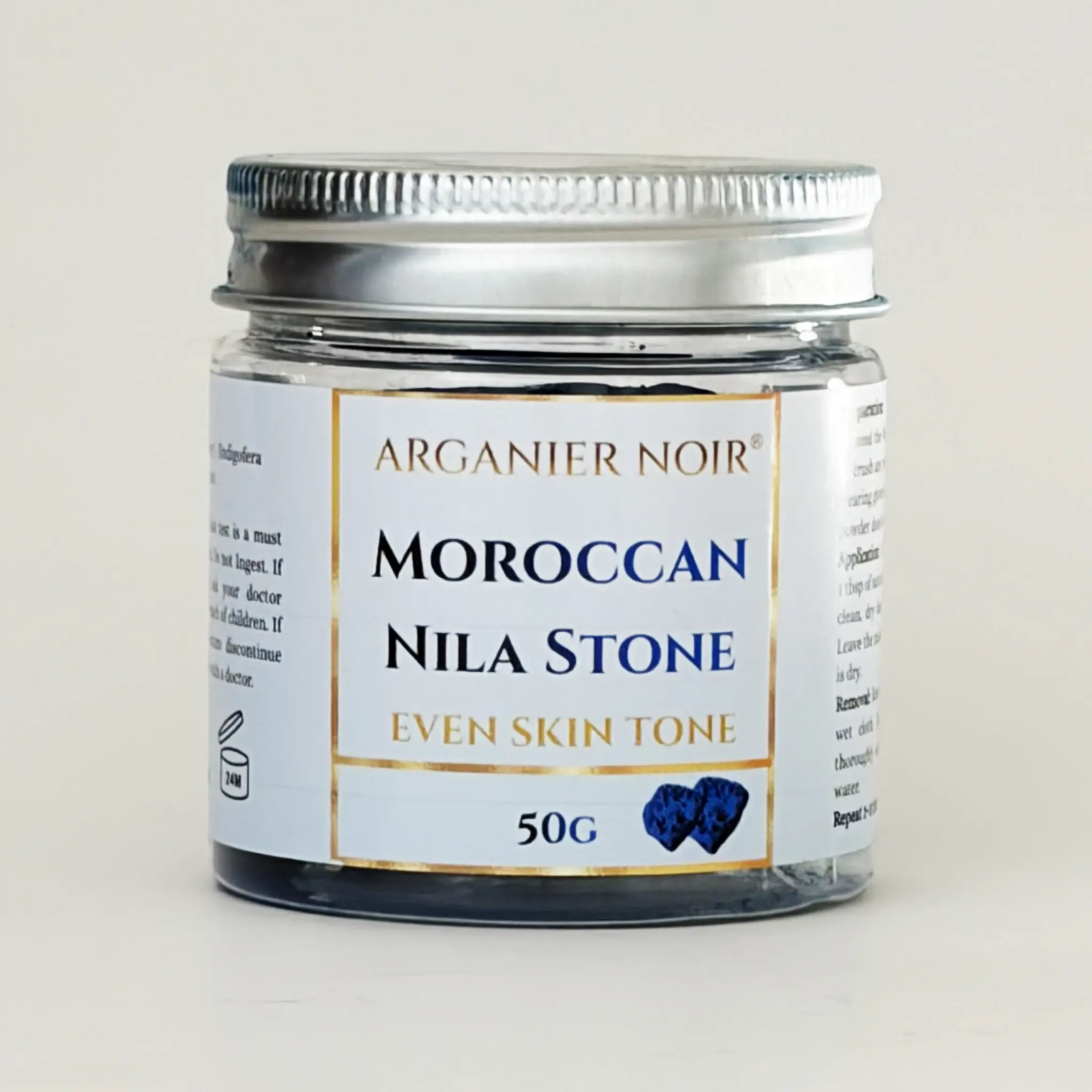 Blue Nila Stone Authentic Moroccan Saharian Indigo Nila Best Natural Skin Ritual for Radiant Skin. Nourish and Even Skin Tone.