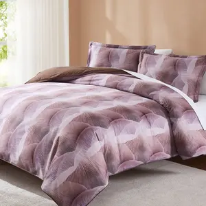 Lush Decor x Chuks Collins Mycelium Dream Duvet Cover Set - Soft Pink & Purple Cotton with Dimensional Print - 3-Piece Bedding with Button Closures - OEKO-TEX Certified