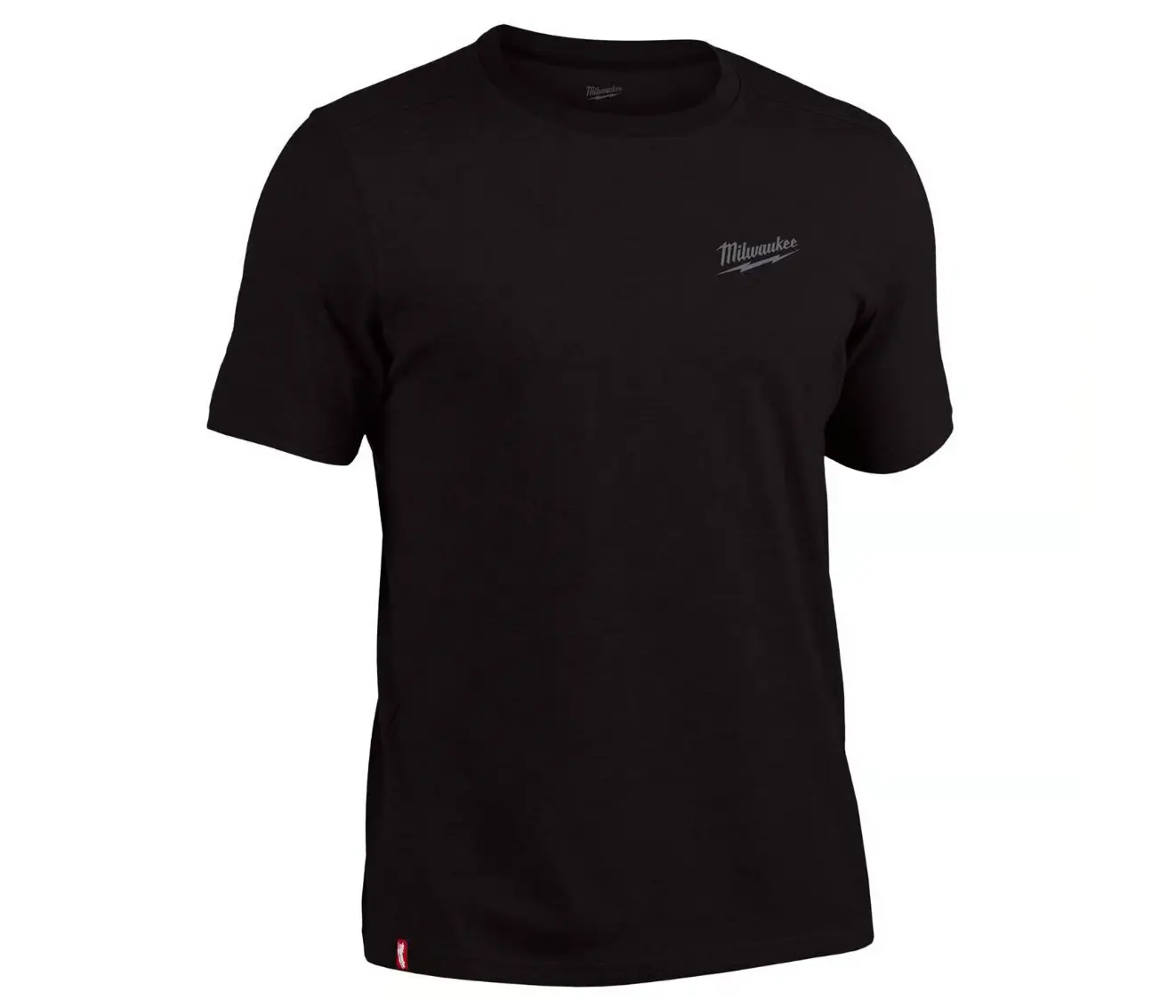 Milwaukee XXL Short Sleeve Men's Crew Neck Black Hybrid Work Tee Shirt 603B-XL