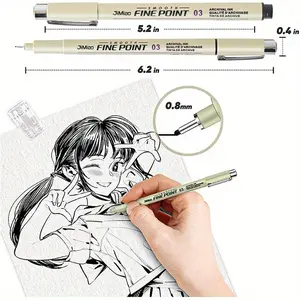 6/9/12 Tip Paint Pen Set, Micron Ink Marker for Comics, Sketching, Drawing, Art Supplies, Fine Point Pens for Artists