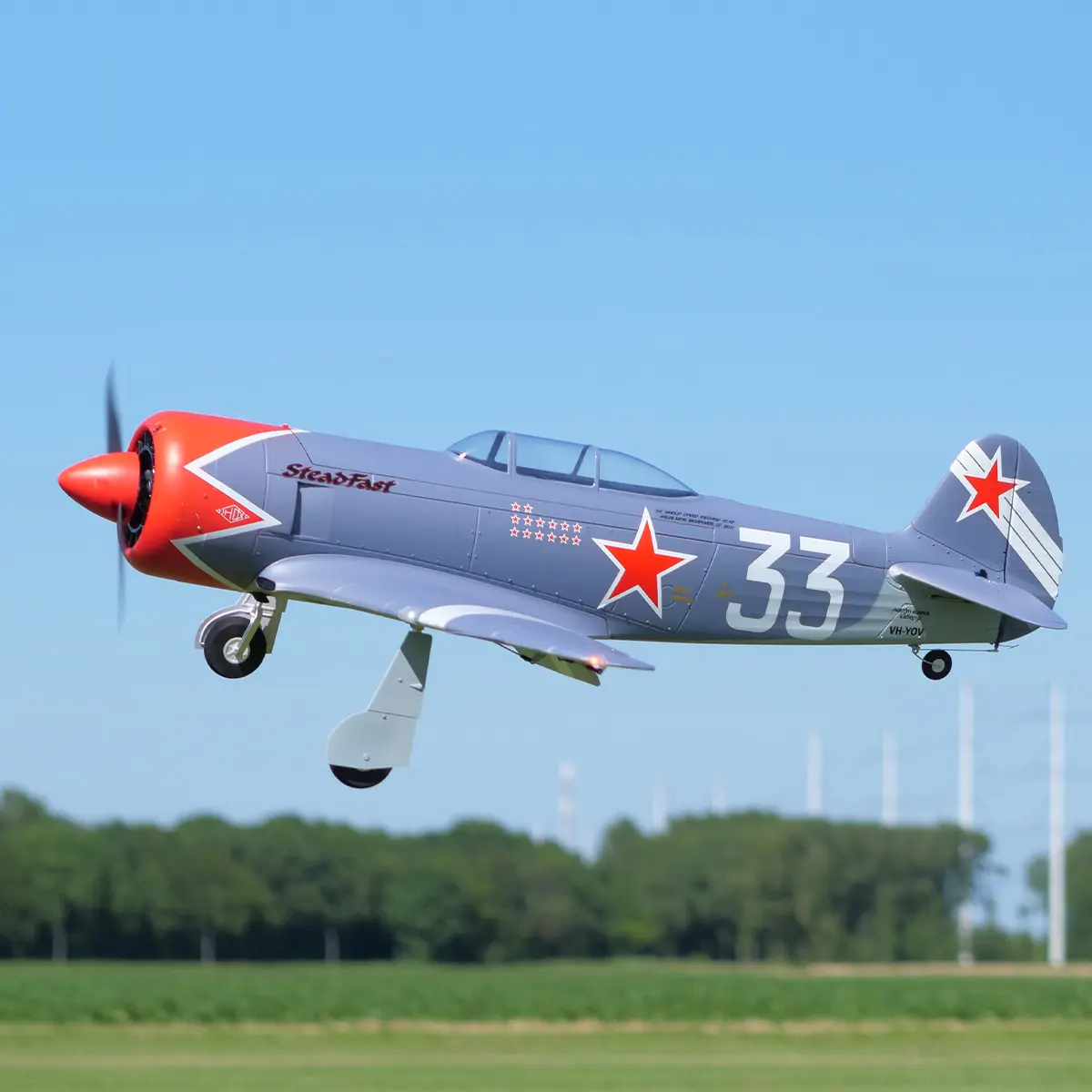 Hobbyking Yak-11 Steadfast Single-Seat 6S Racer EPO 1450mm (PNF) Model Plane Not Include Basic Transmitter, Receiver, Battery and Charger