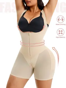 Women's Push-Up Bodysuit, Medium Firming Waist Trainer, Mesh Breathable Four-Way Shapewear, Tummy Control and Butt Lifting, Underwear