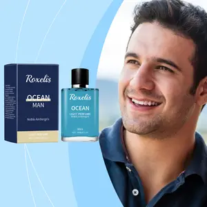Roxelis Dragon’s Resin Blue Ocean Perfume for Men — a portable fragrance that exudes charm and confidence, long-lasting light scent with ocean blue notes