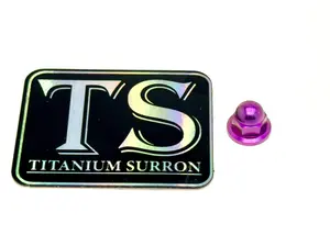 Anodized Titanium Dome Nut for Rear Shock Mud Guard
