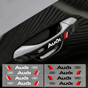 Audi Car Door Handle Transparent Scratch-Resistant Sticker, Exclusive Badge Design, Rearview Mirror Windshield Body Decoration