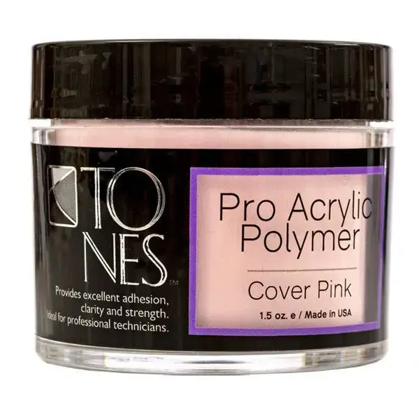 Tones Pro Acrylic Powder “Cover Pink” – Flawless Coverage, Soft Blush Base, Nail Tech Essential for French Tips & Sculpting