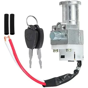 Battery Charger Ignition Switch Lock with 2 Keys for Motorcycle Electric Bike Scooter E-Bike Electric Lock Accessories