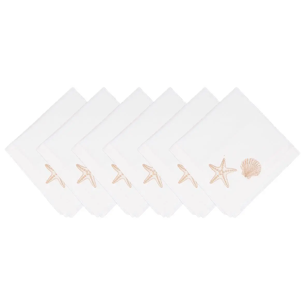 Sandy Coast Napkin Set of 6 by Valerie