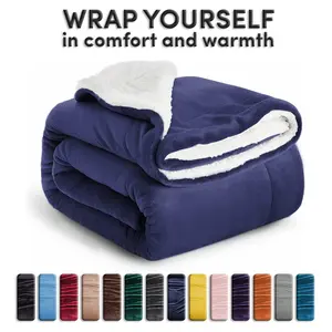 Soft Sherpa Fleece Blanket – Cozy Dual-Layer Design with 230 GSM Fleece & 180 GSM Sherpa. Lightweight yet Warm Throw Perfect for Relaxing Nights, Available in Queen, Twin, and Throw Sizes.