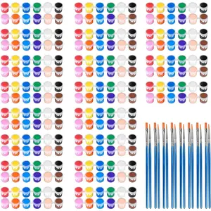 280 Pcs Mini Acrylic Paint Set for Kids 12 Colors Washable Acrylic Paints Strip for Kids & Adults Craft Kit with Mini Painting Container for Easter Eggs Art Craft Party Birthday Gifts