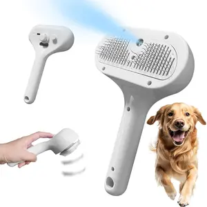 USB Rechargeable Steam Pet Brush, 1 Count Multifunctional Dog & Cat Massage Bath Tool, Cleaning Steam Comb with Massage Function, Pet Grooming Brush, Groomer Tools