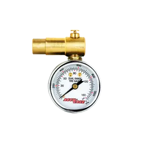ACCU-GAGE® by Milton® Shrader Valve Bike Tire Pressure Gauge with Bleed Valve, for 0-160 PSI - ANSI Certified