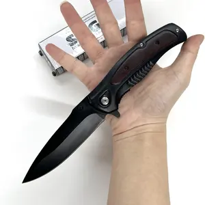 This high-quality folding knife features a sharp blade, a solid wood handle and is made of stainless steel. It is very suitable for daily use and carrying, as well as for outdoor exploration and mountain climbing. It makes a great gift