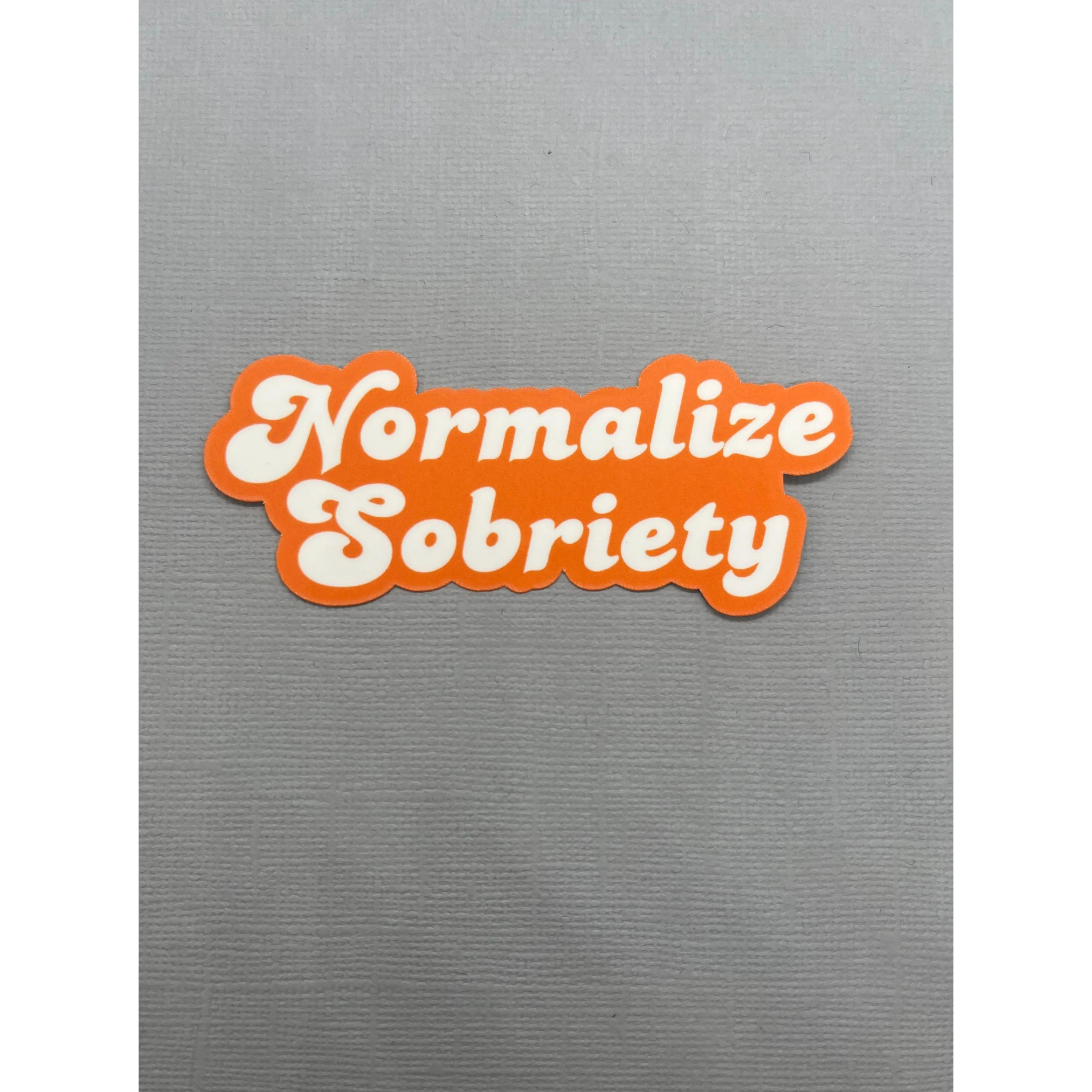 Normalize Sobriety Orange & White Sticker