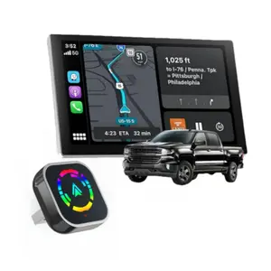 Carplay 2026 Wireless Adapter for iPhone & Android Devices, Fast Connection, Zero Latency, High-Quality Acrylic Material, Hands-Free Calling