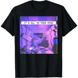 Vaporwave Aesthetic Style - Emotional Dream T-Shirt   Graphic tees Casual Shortsleeve