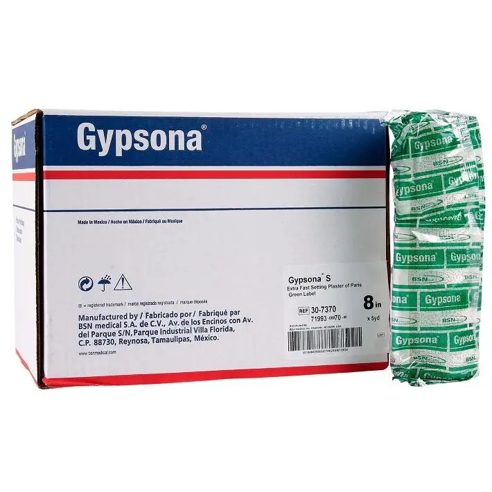 8 Inch Gypsona Plaster Bandages x 5 Yard 12 Rolls
