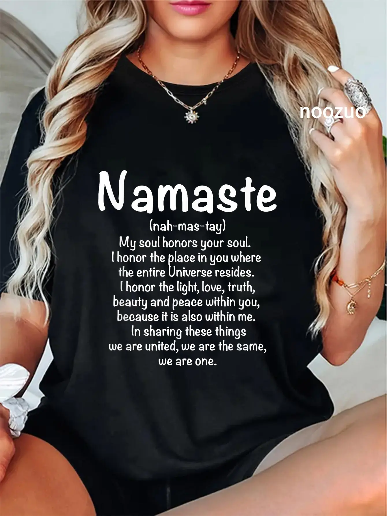 100% Cotton Unisex Namaste Definition Yoga Meditation Buddhist Gift T-Shirt