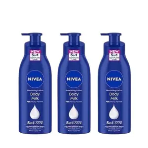 3 Pack Nivea Nourishing Lotion Body Milk Richly Caring For Very Dry Skin, 400ml Body Care Moisturizing Blend Smooth Enriched