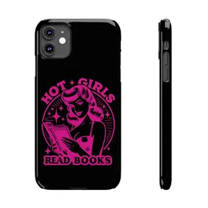 Retro and Trendy Hot Girls Read Books Slim Phone Cases, Trendy phone cases, Hot Girls Accessories Durable Shockproof Protection Protective Cover