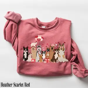 Valentines Dogs Sweatshirt, Dog Lover Sweater, Womens Valentines Sweatshirt, Valentines Dog Gift, Cute Gift for Dog Lover, Dog Mom Shirt