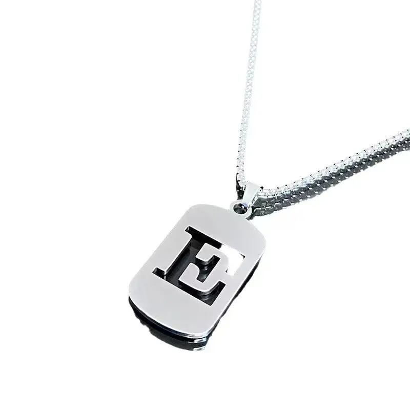 Letter E+70cm titanium steel chain