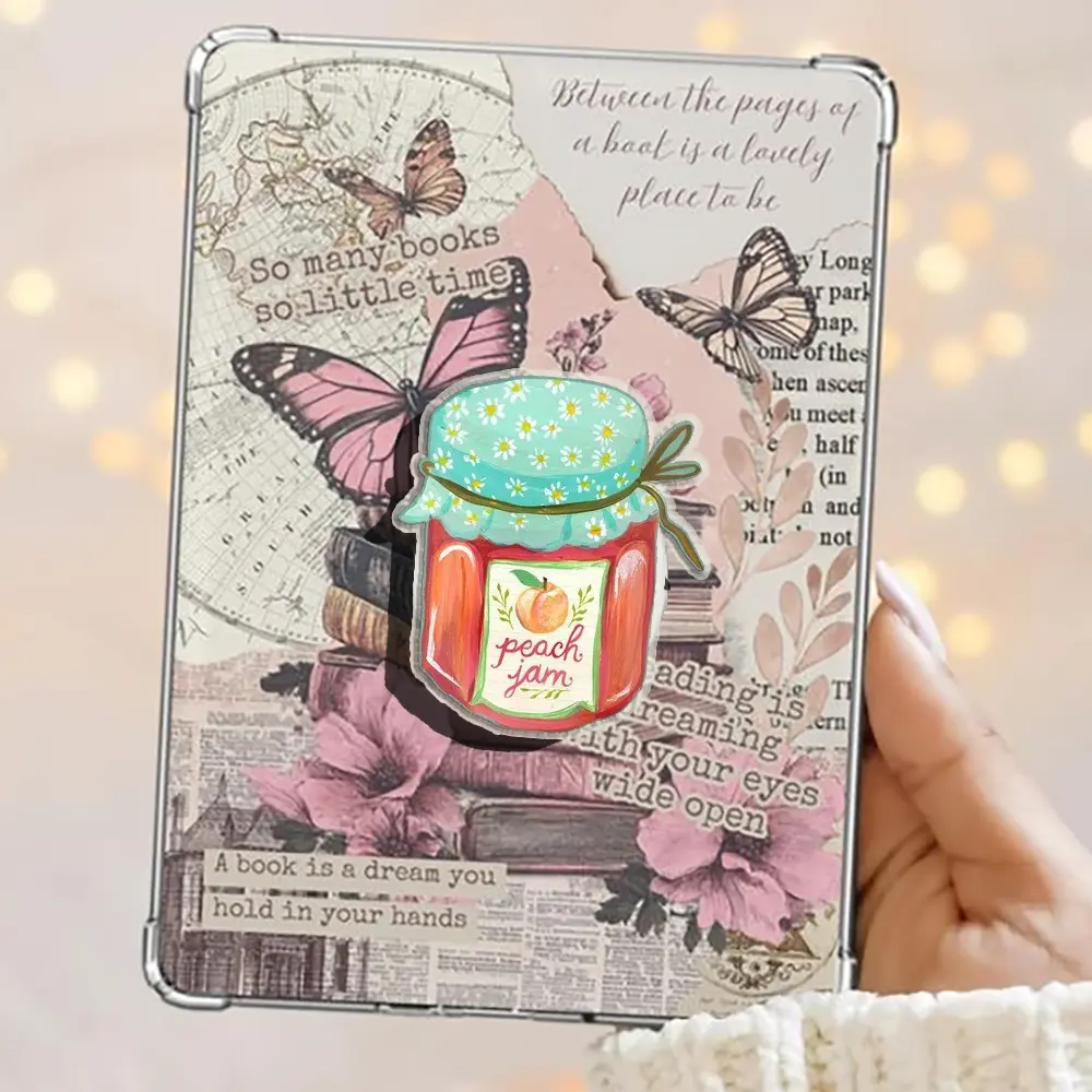 Rainbow Summer Peach Jam Jar Magnetic Pop Socket Phone Grip Vibrant Color Phone Grip Kindle Grip Popsocket